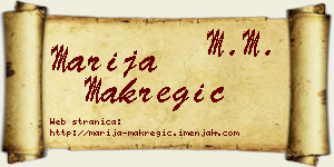 Marija Makregić vizit kartica